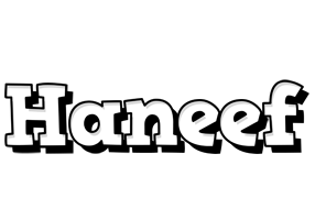 Haneef snowing logo