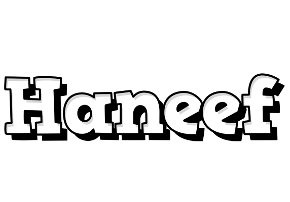 Haneef snowing logo