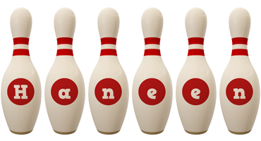 Haneen bowling-pin logo