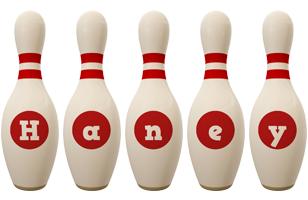 Haney bowling-pin logo