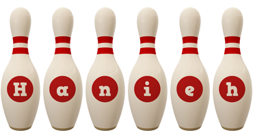 Hanieh bowling-pin logo