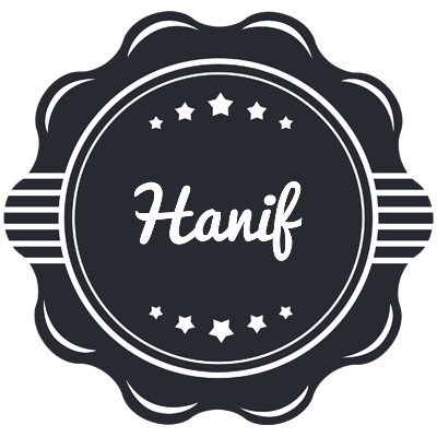 Hanif badge logo