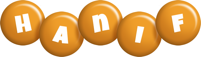 Hanif candy-orange logo