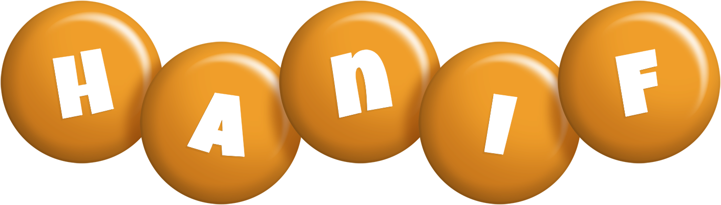 Hanif candy-orange logo
