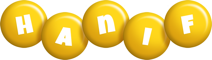Hanif candy-yellow logo
