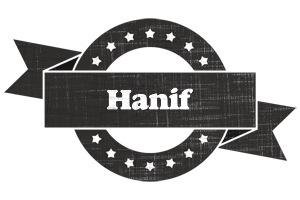 Hanif grunge logo