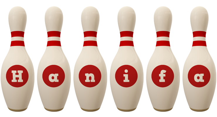 Hanifa bowling-pin logo
