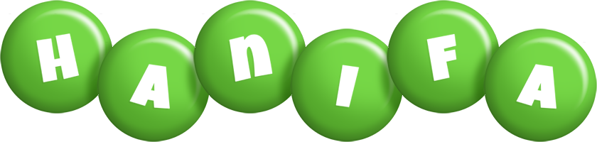 Hanifa candy-green logo