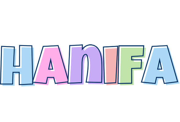 Hanifa pastel logo