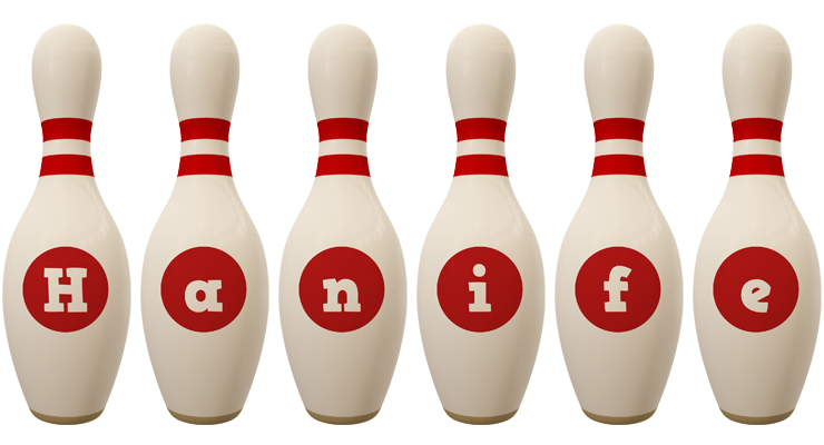 Hanife bowling-pin logo