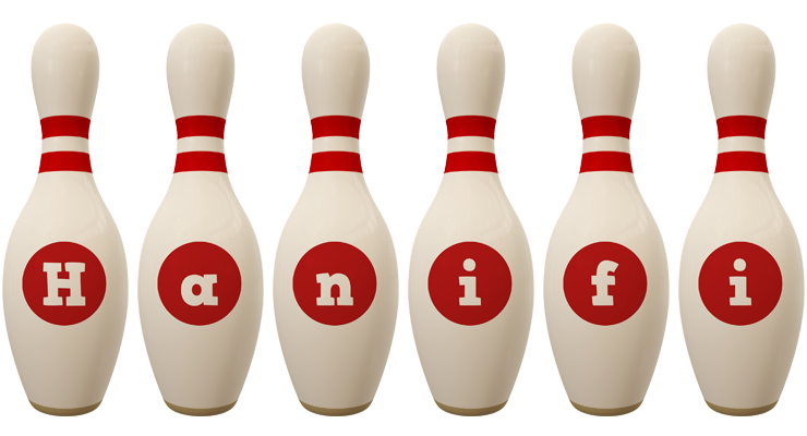 Hanifi bowling-pin logo