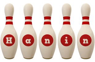 Hanin bowling-pin logo