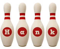Hank bowling-pin logo