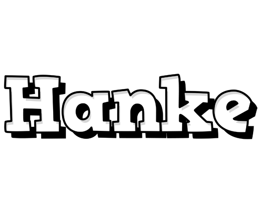 Hanke snowing logo