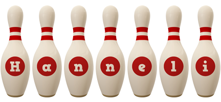 Hanneli bowling-pin logo