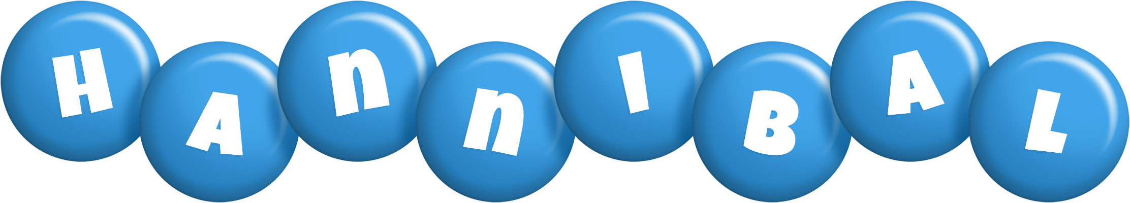 Hannibal candy-blue logo