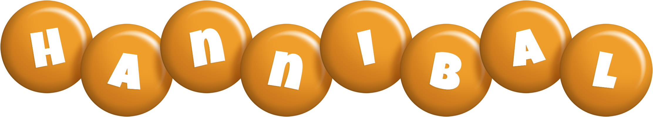 Hannibal candy-orange logo