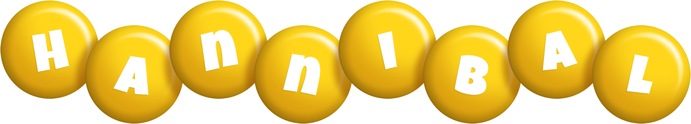 Hannibal candy-yellow logo
