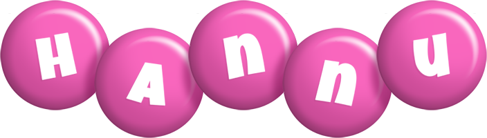 Hannu candy-pink logo