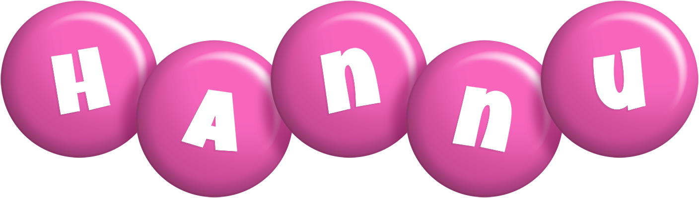 Hannu candy-pink logo