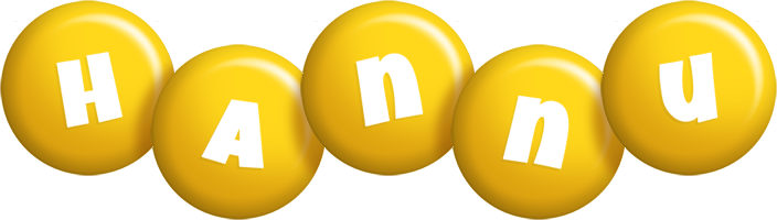 Hannu candy-yellow logo