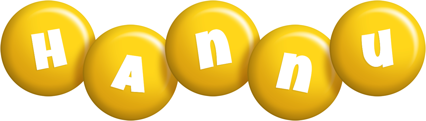 Hannu candy-yellow logo