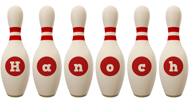 Hanoch bowling-pin logo