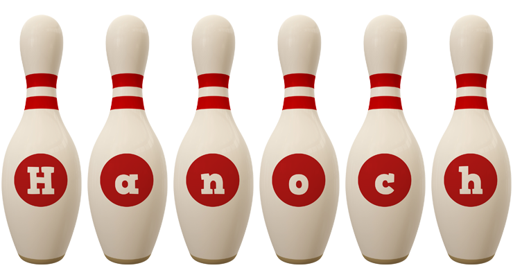 Hanoch bowling-pin logo