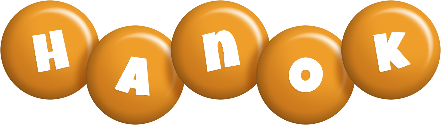 Hanok candy-orange logo