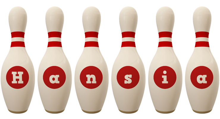 Hansia bowling-pin logo