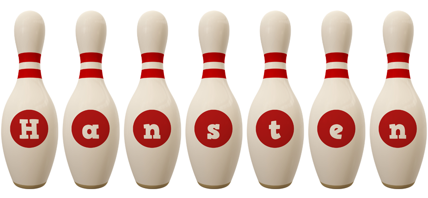 Hansten bowling-pin logo
