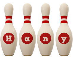 Hany bowling-pin logo