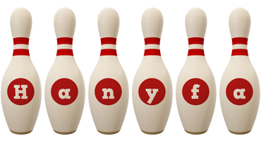 Hanyfa bowling-pin logo