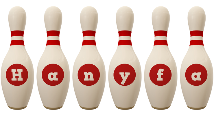 Hanyfa bowling-pin logo