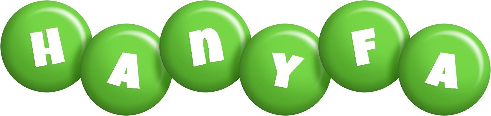 Hanyfa candy-green logo