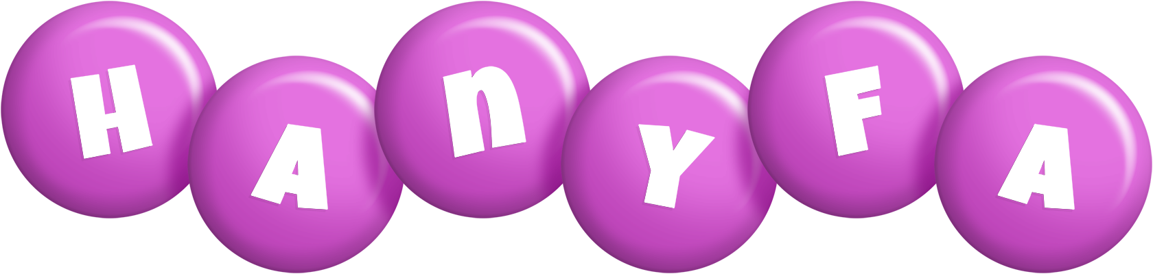 Hanyfa candy-purple logo