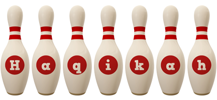 Haqikah bowling-pin logo