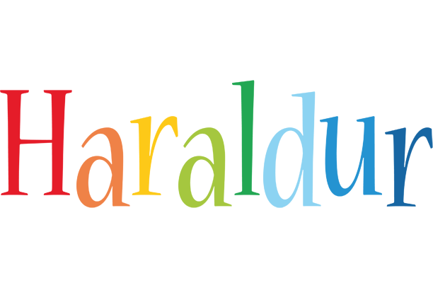 Haraldur birthday logo