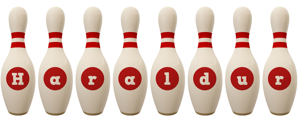 Haraldur bowling-pin logo