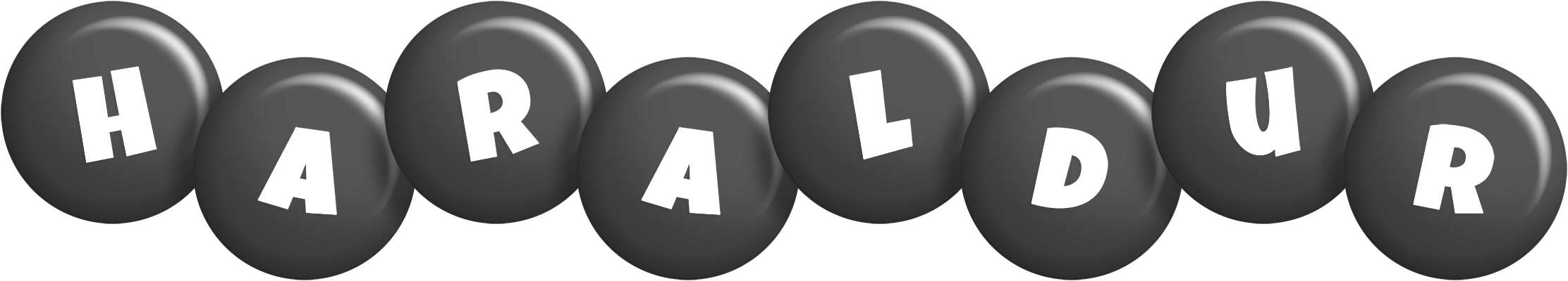 Haraldur candy-black logo