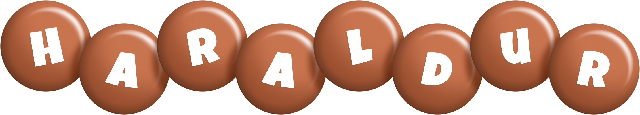 Haraldur candy-brown logo