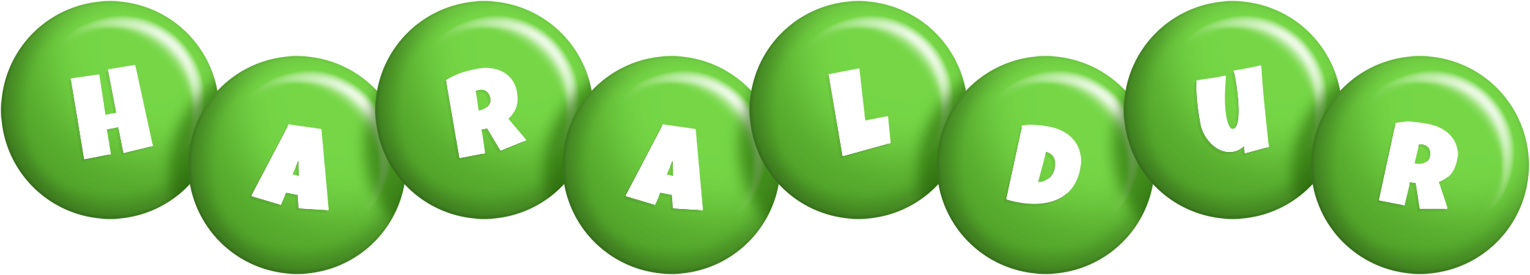 Haraldur candy-green logo
