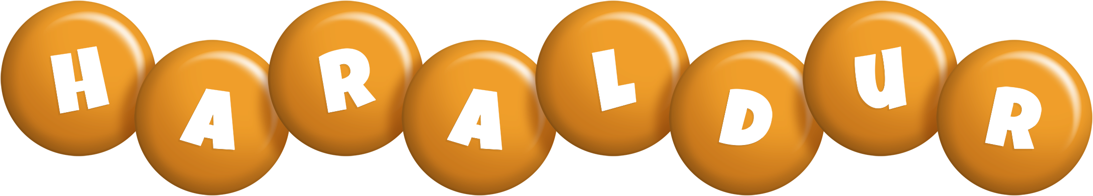 Haraldur candy-orange logo