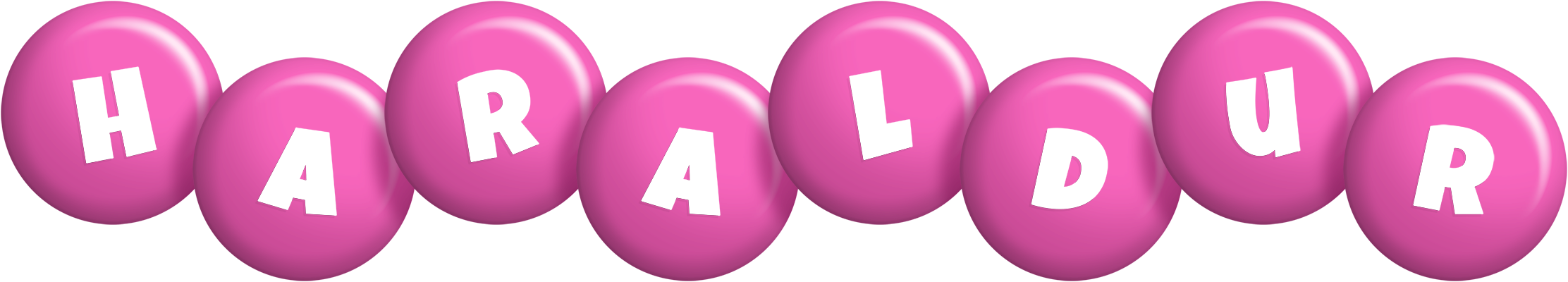 Haraldur candy-pink logo