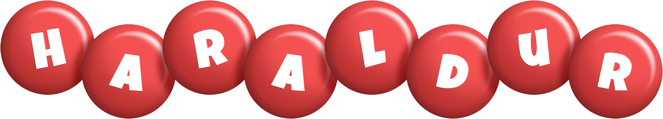 Haraldur candy-red logo