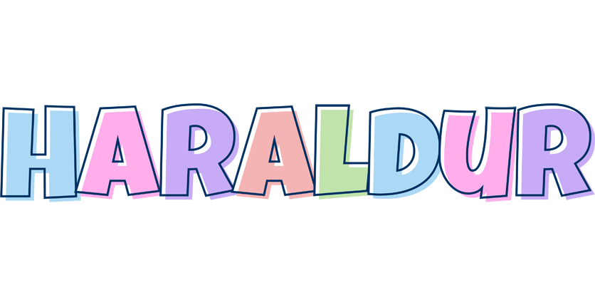 Haraldur pastel logo