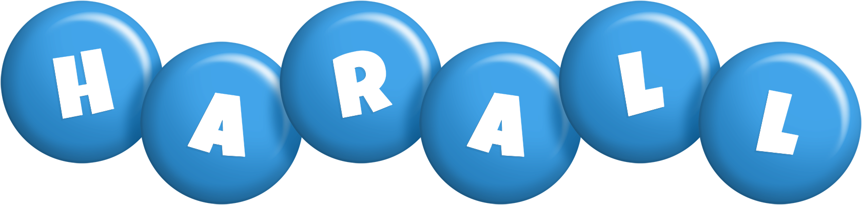 Harall candy-blue logo