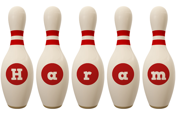 Haram bowling-pin logo