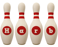 Harb bowling-pin logo