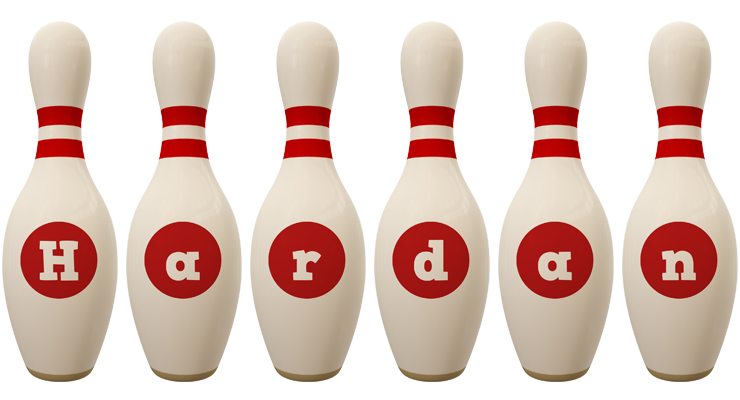 Hardan bowling-pin logo